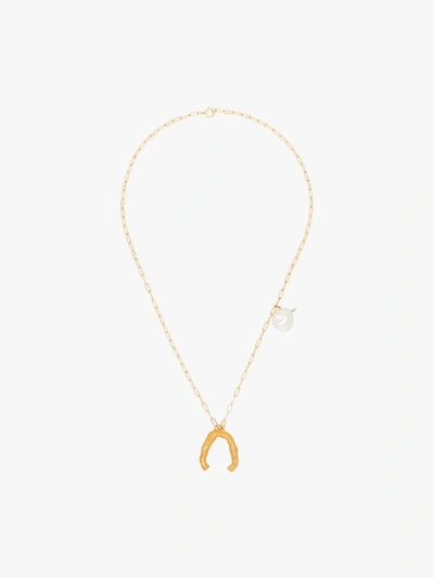 Shop Alighieri Gold-plated Flashback River Pearl Necklace