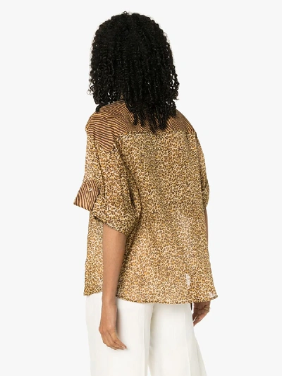 Shop Zimmermann Leopard Print Shirt In Brown