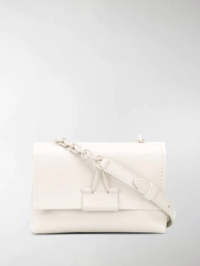 Shop Off-white Small Binder Clip Shoulder Bag In White