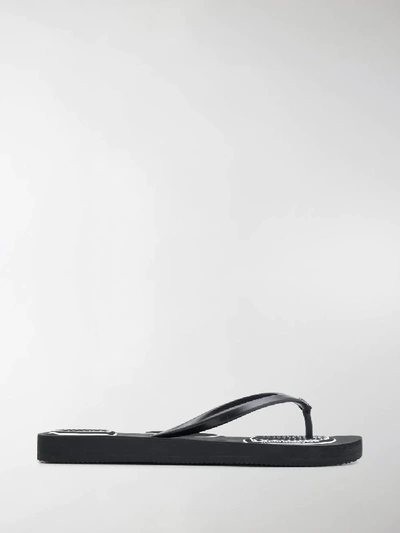 Shop Off-white Micro Beach Flip Flops In Black