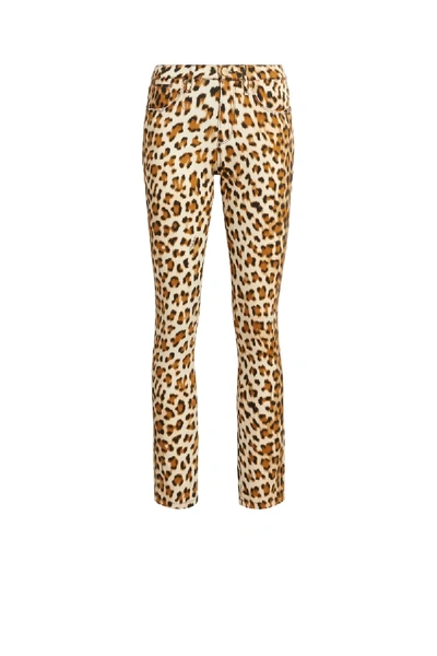 Shop Roberto Cavalli Leopard Printed Stretch Skinny Jeans In Neutrals