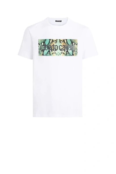 Shop Roberto Cavalli Logo Print T-shirt In 00053