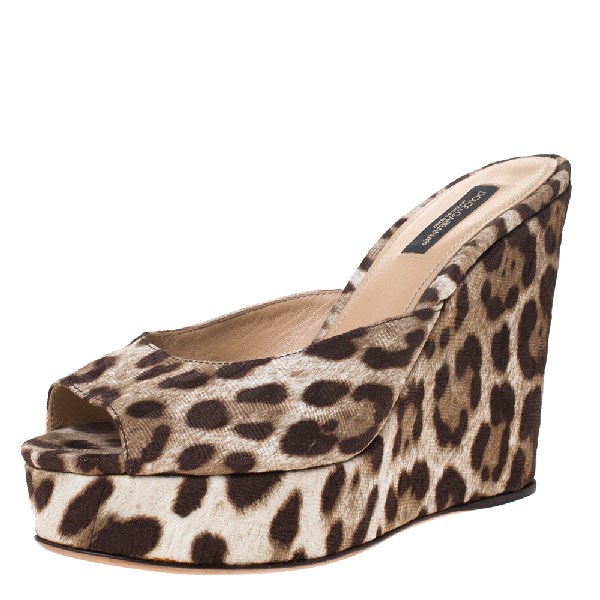 leopard wedge platform sandals
