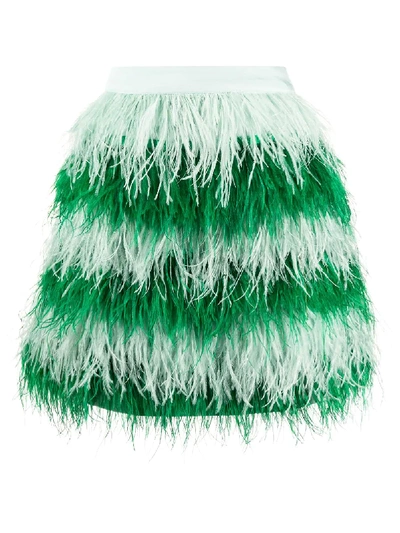 Shop Essentiel Antwerp Striped Vibe Skirt In Green