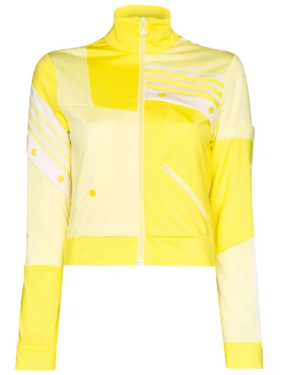 Shop Adidas Originals Panelled Zip-front Track Top In Yellow