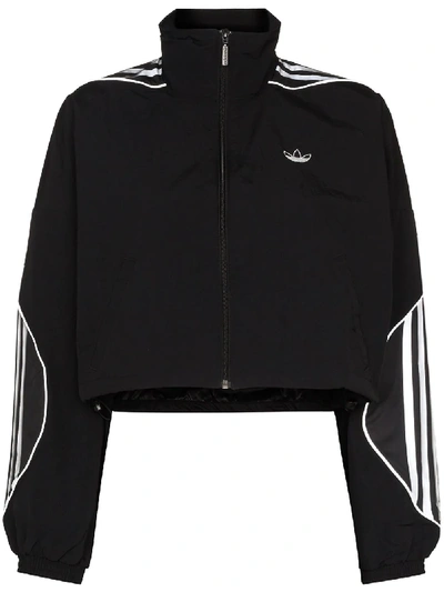 Shop Adidas Originals Cropped-sportjacke In Black