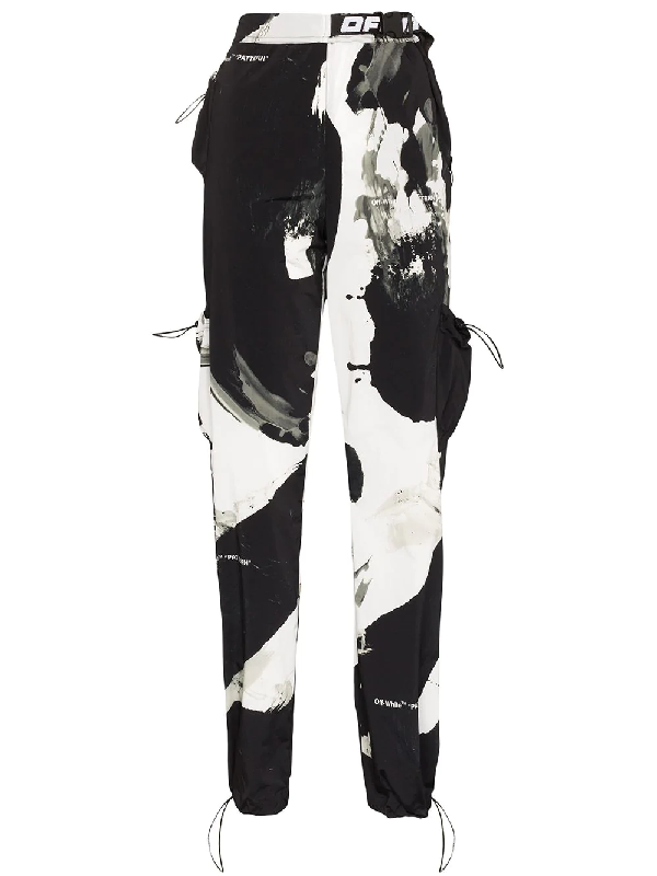 off white cargo pants black