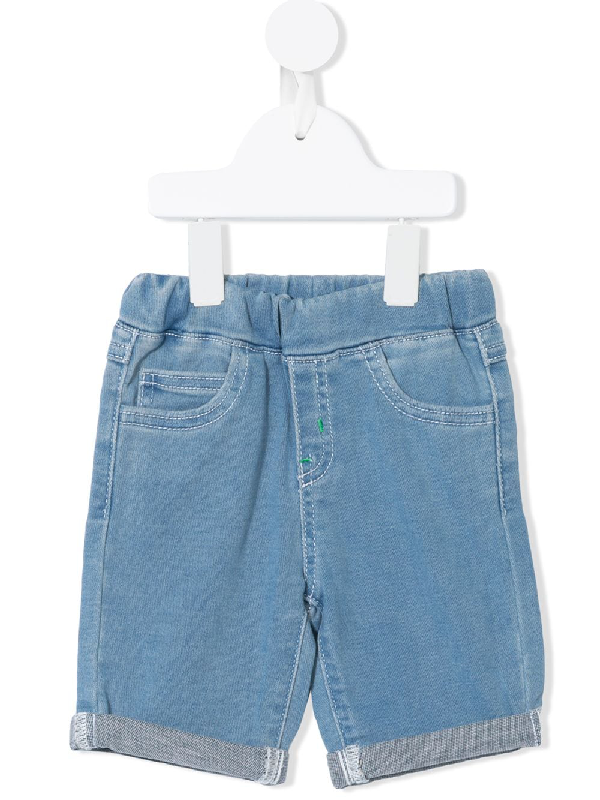 Emporio Armani Babies' Elasticated Waist Deinim Shorts In Blue | ModeSens