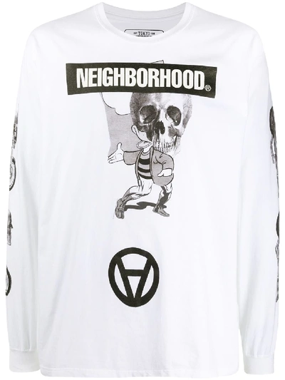 Shop Neighborhood Beyond Reservation Print T-shirt In White