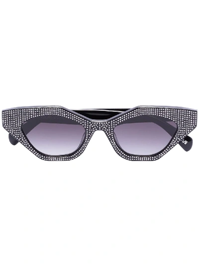 Shop Chimi Space Star Embellished Sunglasses In Black
