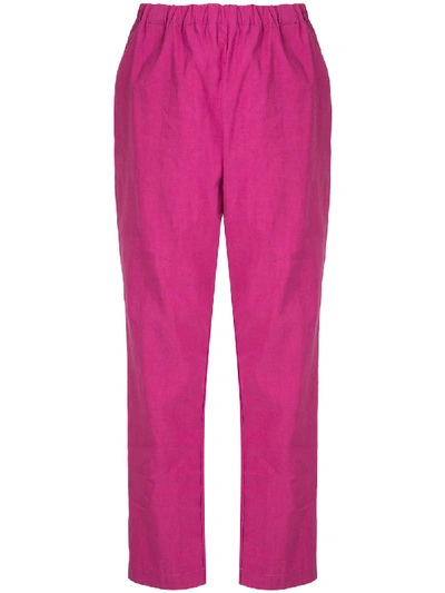 Shop Forte Forte My Pants High-rise Straight-leg Trousers In Pink
