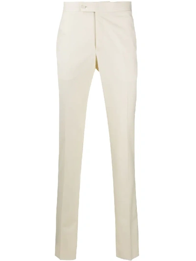 Shop Lanvin Skinny Tailored Trousers In White