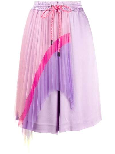 Shop Iceberg Pleated Overlay Shorts In Pink