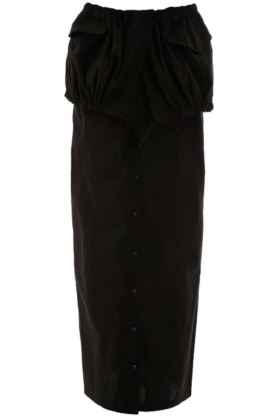 Shop Jacquemus Cueillette Long Skirt In Black (black)