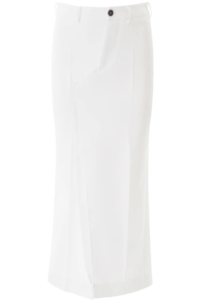 Shop Marni Lily Midi Skirt In White (white)