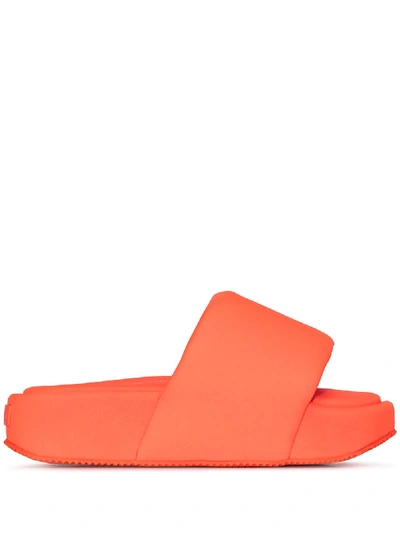 Shop Y-3 Padded Foam Slides In Orange