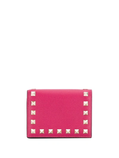 Shop Valentino Rockstud Wallet In Pink