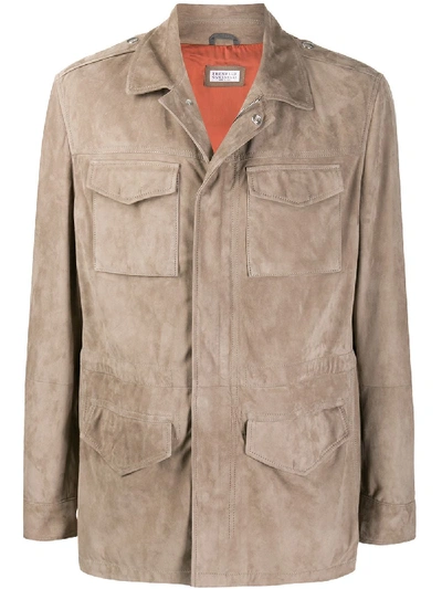 Shop Brunello Cucinelli Fitted Four Pocket Jacket In Neutrals