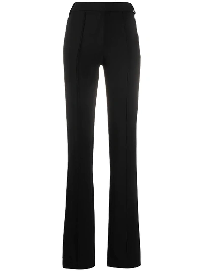 Shop Andrea Ya'aqov High-waisted Flared Trousers In Black