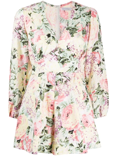 Shop Faithfull The Brand Venissa Floral Print Playsuit In Yellow