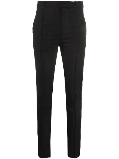 Shop Ann Demeulemeester High-rise Skinny Trousers In Black