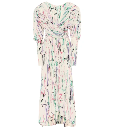 Shop Isabel Marant Filao Printed Stretch-silk Midi Dress In Multicoloured