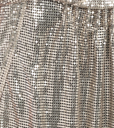 Shop Saint Laurent Chainmail Jumpsuit In Silver