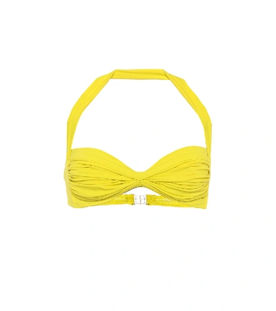 Shop Norma Kamali Bill Bikini Top In Yellow