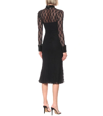 Shop Christopher Kane Lace Midi Dress In Black