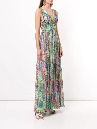 Shop Aidan Mattox Sleeveless Maxi Dress In Green