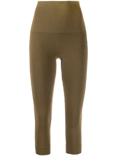 Shop Falke Cropped Sports Leggings In Green