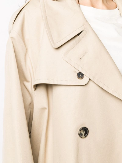 Shop Maison Margiela Belted Trench Coat In Neutrals