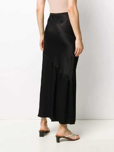 Shop Gold Hawk Asymmetric Lace Panel Skirt In Black