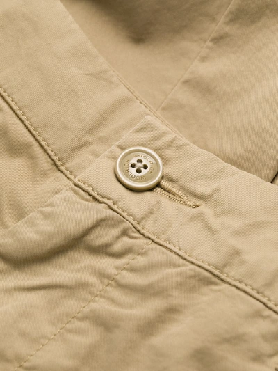 Woolrich Beige Regular Solid Trousers In Neutrals