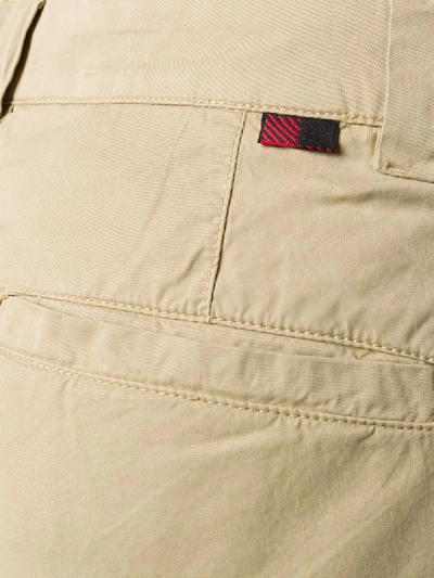 Woolrich Beige Regular Solid Trousers In Neutrals