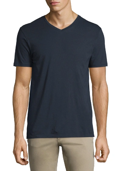 Shop Vince Short-sleeve V-neck Jersey T-shirt, Gray In Coastal