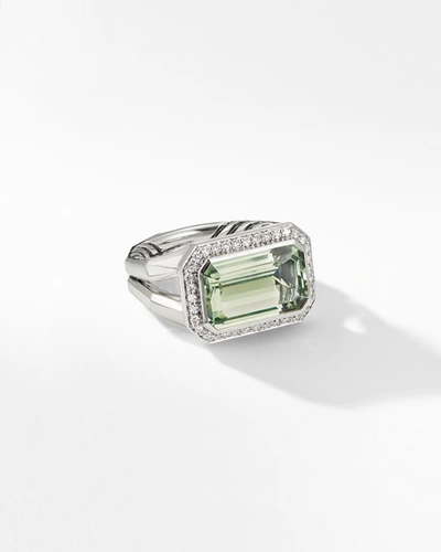 Shop David Yurman Novella Statement Ring With Prasiolite And Diamonds