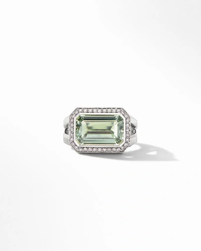 Shop David Yurman Novella Statement Ring With Prasiolite And Diamonds