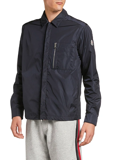 Shop Moncler Men's See Simple Jacket In Navy