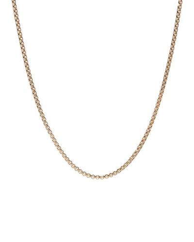 Shop David Yurman 18k 2.7mm Small Box Chain Necklace, 20"
