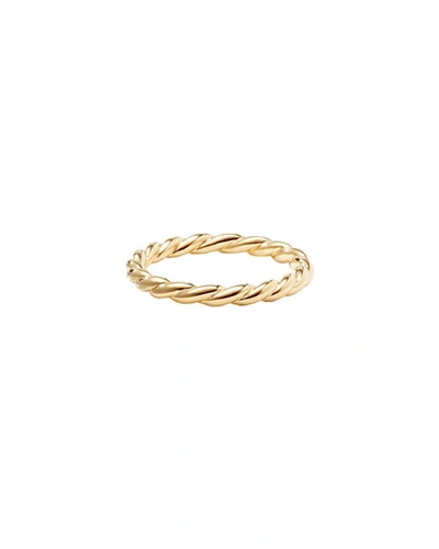 Shop David Yurman Paveflex Band Ring In 18k Gold