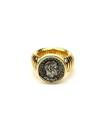 Shop Ben-amun Cobra Elastic Ring In Gold