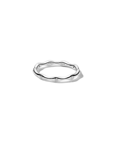 Shop Ippolita 9-station Band Ring In Sterling Silver With Diamonds