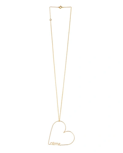 Shop Atelier Paulin Mini Heart Aime Necklace In Gold