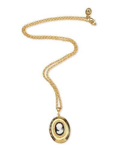 Shop Ben-amun Cameo Lock Pendant Necklace In Gold