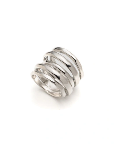 Shop Alexis Bittar Layered Ring In Silver