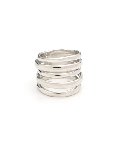 Shop Alexis Bittar Layered Ring In Silver