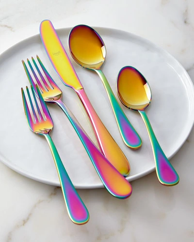 Shop Mepra 5-piece Stainless Steel Flatware Place Setting In Multi Colors