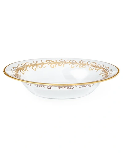 Shop Neiman Marcus Oro Bello Soup Bowls, Set Of 4 In Clear/gold