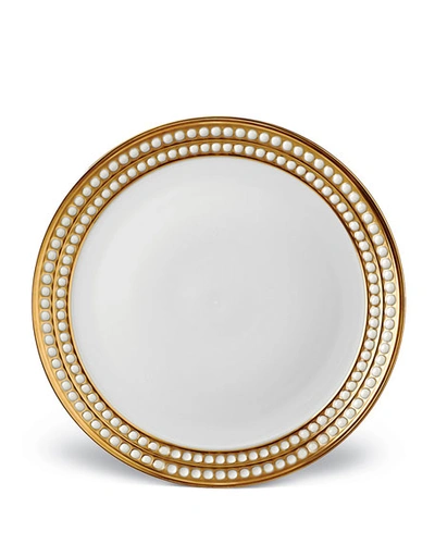 Shop L'objet Perlee Gold Dinner Plate
